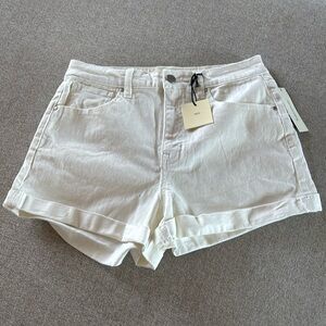 Francesca’s White Jean Shorts